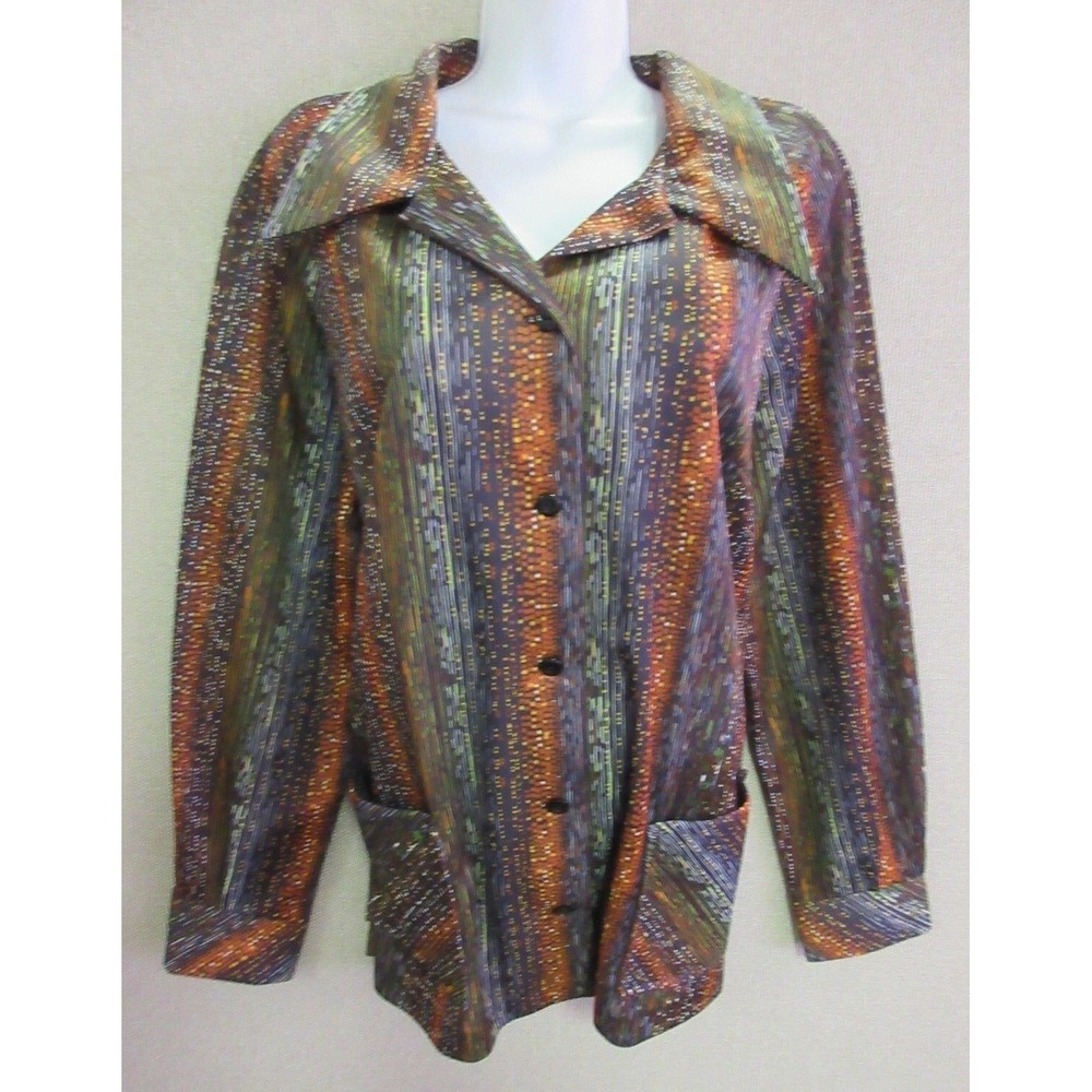 Vintage 60's Shaker Sport Tunic Shirt Plus Size 2X  Wide Collar Tunic